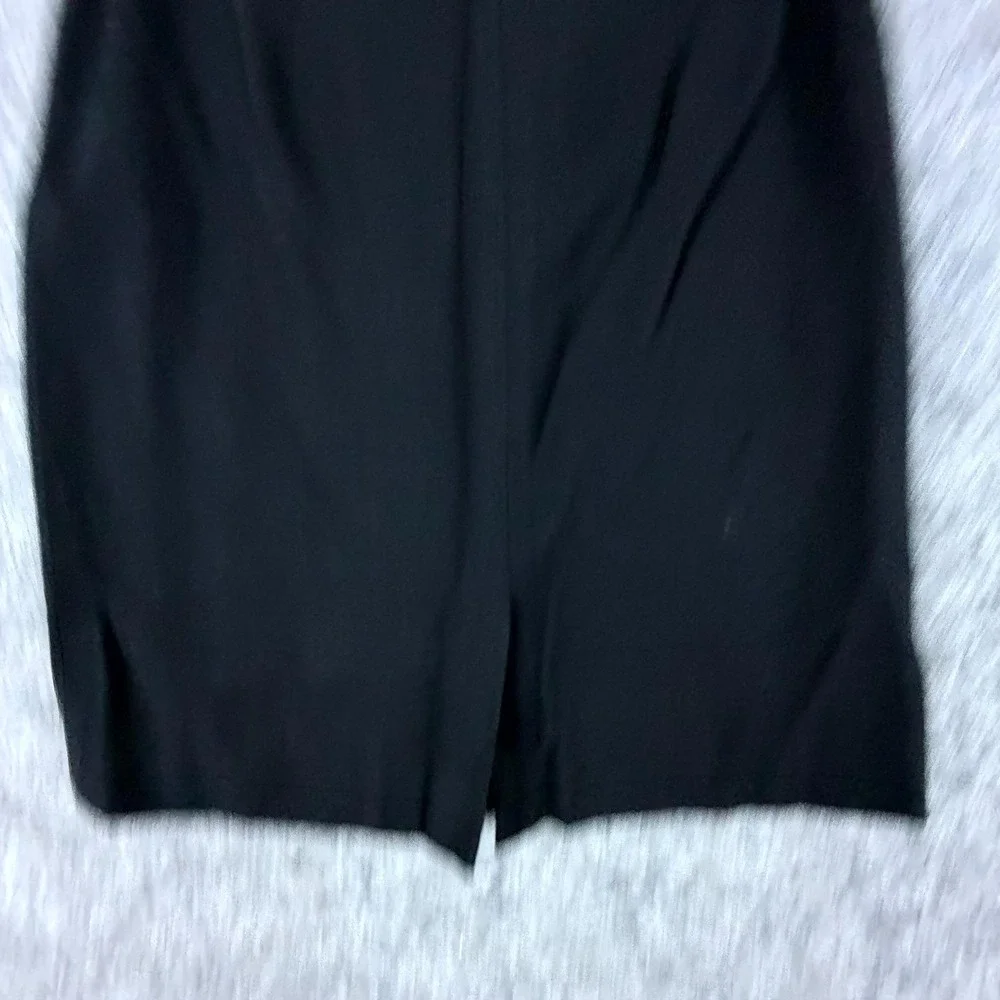 Vintage Jones New York Office Skirt Womens 10 Black Wool Back Slit Capsule